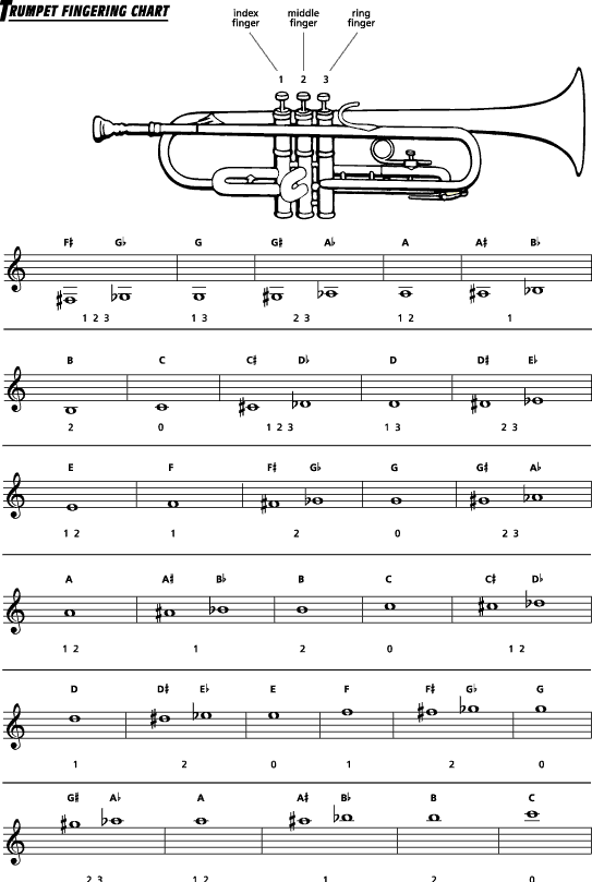 Trumpet Fingering Chart