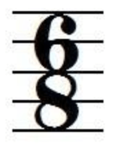 A six eight time signature